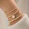 imageTurandoss Gold Bracelets for Women Gifts  Dainty 14K Gold Plated Stackable Beaded Bracelets for Women Trendy Gold Beaded Stacking Monogram Bracelet Gold Jewelry Gifts for WomenF