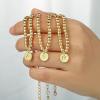 imageTurandoss Gold Bracelets for Women Gifts  Dainty 14K Gold Plated Stackable Beaded Bracelets for Women Trendy Gold Beaded Stacking Monogram Bracelet Gold Jewelry Gifts for WomenG