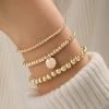 imageTurandoss Gold Bracelets for Women Gifts  Dainty 14K Gold Plated Stackable Beaded Bracelets for Women Trendy Gold Beaded Stacking Monogram Bracelet Gold Jewelry Gifts for WomenZ