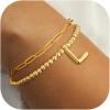 imageTurandoss Dainty Gold Bracelets for Women  AZ Bubble Initial Bracelets for Women Trendy Bilayer Bracelet Wearable Separately 2024 Christmas GiftsBirthday Gifts Ideas Gold Jewelry for WomenL