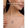 imageTurandoss Christmas Gifts for Women 2024925 Sterling Silver Rose Heart Birthstone Necklace New Mom Gifts  Birthday Gifts for Mom  Christmas Gifts for Mom Wife Girlfriend Teen GirlsFebruaryAmethyst