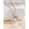 imageTurandoss Christmas Gifts for Women 2024925 Sterling Silver Rose Heart Birthstone Necklace New Mom Gifts  Birthday Gifts for Mom  Christmas Gifts for Mom Wife Girlfriend Teen GirlsFebruaryAmethyst