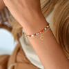 imageTurandoss Colorful Beaded Initial Bracelets for Teen Girls Women Gifts  18K Gold Plated Cute Initial Bracelets for Girls Jewelry Teen Girl Gifts Trendy Stuff Birthday Gifts for GirlsC