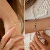 imageTurandoss Colorful Beaded Initial Bracelets for Teen Girls Women Gifts  18K Gold Plated Cute Initial Bracelets for Girls Jewelry Teen Girl Gifts Trendy Stuff Birthday Gifts for GirlsT