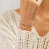 imageTurandoss Colorful Beaded Initial Bracelets for Teen Girls Women Gifts  18K Gold Plated Cute Initial Bracelets for Girls Jewelry Teen Girl Gifts Trendy Stuff Birthday Gifts for GirlsP