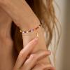 imageTurandoss Colorful Beaded Initial Bracelets for Teen Girls Women Gifts  18K Gold Plated Cute Initial Bracelets for Girls Jewelry Teen Girl Gifts Trendy Stuff Birthday Gifts for GirlsW