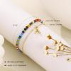 imageTurandoss Colorful Beaded Initial Bracelets for Teen Girls Women Gifts  18K Gold Plated Cute Initial Bracelets for Girls Jewelry Teen Girl Gifts Trendy Stuff Birthday Gifts for GirlsI