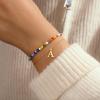 imageTurandoss Colorful Beaded Initial Bracelets for Teen Girls Women Gifts  18K Gold Plated Cute Initial Bracelets for Girls Jewelry Teen Girl Gifts Trendy Stuff Birthday Gifts for GirlsH