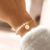 imageTurandoss Gifts for Her  Initial Pearl Bracelets for Women Teen Girls Gifts Personalized Gold AZ Initial Charm Paper Clip Chain Pearl Bracelets for Girls Bridesmaid Wedding GiftsA