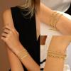 imageTurandoss Gold Bracelets for Women Trendy  18K Real Gold Plated Chain Bracelets Gold Jewelry Sets for Women Dainty Stackable Cuban Beaded Paperclip Link Chain Pearl Bracelets Gold Bracelets for Women4Pcs Bracelets Set