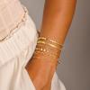 imageTurandoss Gold Bracelets for Women Trendy  18K Real Gold Plated Chain Bracelets Gold Jewelry Sets for Women Dainty Stackable Cuban Beaded Paperclip Link Chain Pearl Bracelets Gold Bracelets for Women6Pcs Chain Bracelets