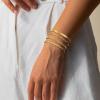 imageTurandoss Gold Bracelets for Women Trendy  18K Real Gold Plated Chain Bracelets Gold Jewelry Sets for Women Dainty Stackable Cuban Beaded Paperclip Link Chain Pearl Bracelets Gold Bracelets for Women4Pcs Bracelets Set
