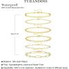imageTurandoss Gold Bracelets for Women Trendy  18K Real Gold Plated Chain Bracelets Gold Jewelry Sets for Women Dainty Stackable Cuban Beaded Paperclip Link Chain Pearl Bracelets Gold Bracelets for Women6Pcs Chain Bracelets