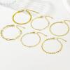 imageTurandoss Gold Bracelets for Women Trendy  18K Real Gold Plated Chain Bracelets Gold Jewelry Sets for Women Dainty Stackable Cuban Beaded Paperclip Link Chain Pearl Bracelets Gold Bracelets for Women6Pcs Chain Bracelets