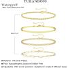 imageTurandoss Gold Bracelets for Women Trendy  18K Real Gold Plated Chain Bracelets Gold Jewelry Sets for Women Dainty Stackable Cuban Beaded Paperclip Link Chain Pearl Bracelets Gold Bracelets for Women4Pcs Bracelets Set