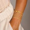imageTurandoss Gold Bracelets for Women Trendy  18K Real Gold Plated Chain Bracelets Gold Jewelry Sets for Women Dainty Stackable Cuban Beaded Paperclip Link Chain Pearl Bracelets Gold Bracelets for Women5Pcs Chain Bracelets