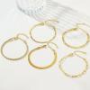 imageTurandoss Gold Bracelets for Women Trendy  18K Real Gold Plated Chain Bracelets Gold Jewelry Sets for Women Dainty Stackable Cuban Beaded Paperclip Link Chain Pearl Bracelets Gold Bracelets for Women5Pcs Chain Bracelets