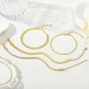 imageTurandoss Gold Bracelets for Women Trendy  18K Real Gold Plated Chain Bracelets Gold Jewelry Sets for Women Dainty Stackable Cuban Beaded Paperclip Link Chain Pearl Bracelets Gold Bracelets for Women4Pcs Chain Bracelets