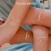 imageTurandoss Gold Initial Bracelet for Women  14K Gold Plated Charm M Initial Layered Bracelets for Women Trendy Dainty Personalized Gold CZ Leaf Charm Bracelets for Women Gifts