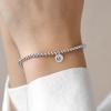 imageTurandoss Gold Initial Bracelet for Women  Dainty Gold Plated Letter AZ Charm Disc Bracelet for Women Trendy Womens Gold Jewelry Beaded Bracelet GiftsSilver