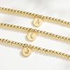 imageTurandoss Gold Initial Bracelet for Women  Dainty Gold Plated Letter AZ Charm Disc Bracelet for Women Trendy Womens Gold Jewelry Beaded Bracelet GiftsGold