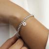 imageTurandoss Gold Initial Bracelet for Women  Dainty Gold Plated Letter AZ Charm Disc Bracelet for Women Trendy Womens Gold Jewelry Beaded Bracelet GiftsSilver