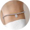 imageTurandoss Gold Initial Bracelet for Women  Dainty Gold Plated Letter AZ Charm Disc Bracelet for Women Trendy Womens Gold Jewelry Beaded Bracelet GiftsSilver