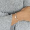imageTurandoss Gold Initial Bracelet for Women  Dainty Gold Plated Letter AZ Charm Disc Bracelet for Women Trendy Womens Gold Jewelry Beaded Bracelet GiftsSilver