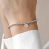imageTurandoss Gold Initial Bracelet for Women  Dainty Gold Plated Letter AZ Charm Disc Bracelet for Women Trendy Womens Gold Jewelry Beaded Bracelet GiftsSilver
