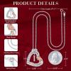 imageTurandoss Rose Heart Necklaces Valentines Day Gifts for Women  S925 Sterling Silver Rose Love Heart Initial Pendant Necklace Valentines Day Birthday Gifts for Women Mom Wife JewelryI