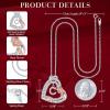 imageTurandoss Rose Heart Necklaces Valentines Day Gifts for Women  S925 Sterling Silver Rose Love Heart Initial Pendant Necklace Valentines Day Birthday Gifts for Women Mom Wife JewelryC
