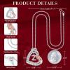 imageTurandoss Rose Heart Necklaces Valentines Day Gifts for Women  S925 Sterling Silver Rose Love Heart Initial Pendant Necklace Valentines Day Birthday Gifts for Women Mom Wife JewelryZ