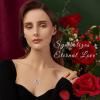 imageTurandoss Rose Heart Necklaces Valentines Day Gifts for Women  S925 Sterling Silver Rose Love Heart Initial Pendant Necklace Valentines Day Birthday Gifts for Women Mom Wife JewelryZ