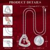 imageTurandoss Rose Heart Necklaces Valentines Day Gifts for Women  S925 Sterling Silver Rose Love Heart Initial Pendant Necklace Valentines Day Birthday Gifts for Women Mom Wife JewelryT