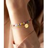 imageTurandoss Valentines Day Gifts for Her  Colorful Gold Bracelets for Women Teen Girls Handmade Beaded Boho Bracelets Personalized Initial Bracelets for Teen Girls Jewelry for Women Teen Girl GiftsM