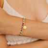 imageTurandoss Valentines Day Gifts for Her  Colorful Gold Bracelets for Women Teen Girls Handmade Beaded Boho Bracelets Personalized Initial Bracelets for Teen Girls Jewelry for Women Teen Girl GiftsL