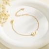 imageTurandoss Valentines Day Gifts for Her  Personalized Gold Bracelets for Women Teen Girls Initial Pearl Bracelets for Girls Gifts Disc Monogram Bracelets Gold Jewelry for Women Teen Girl GiftsGold