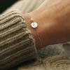 imageTurandoss Valentines Day Gifts for Her  Personalized Gold Bracelets for Women Teen Girls Initial Pearl Bracelets for Girls Gifts Disc Monogram Bracelets Gold Jewelry for Women Teen Girl GiftsWhite Gold