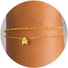 imageTurandoss Gold Bracelets for Women Girls  Dainty 18k Gold Bracelet Layered Letter Initial A Charm Bracelets for Teen Girls Women Trendy Birthday Gifts for Teen Girls Women Jewelry