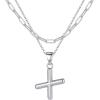 imageTurandoss Dainty Gold Initial Necklaces for Women Jewelry Gifts  Personalized Layered Initial Letter Necklaces for Her Trendy Dainty Gold Chunky Pendant Choker Chain Necklace Jewelry Gifts for WomenSilver