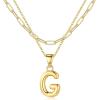 imageTurandoss Dainty Gold Initial Necklaces for Women Jewelry Gifts  Personalized Layered Initial Letter Necklaces for Her Trendy Dainty Gold Chunky Pendant Choker Chain Necklace Jewelry Gifts for WomenGold