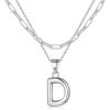 imageTurandoss Dainty Gold Initial Necklaces for Women Jewelry Gifts  Personalized Layered Initial Letter Necklaces for Her Trendy Dainty Gold Chunky Pendant Choker Chain Necklace Jewelry Gifts for WomenSilver