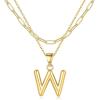 imageTurandoss Dainty Gold Initial Necklaces for Women Jewelry Gifts  Personalized Layered Initial Letter Necklaces for Her Trendy Dainty Gold Chunky Pendant Choker Chain Necklace Jewelry Gifts for WomenGold