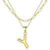 imageTurandoss Dainty Gold Initial Necklaces for Women Jewelry Gifts  Personalized Layered Initial Letter Necklaces for Her Trendy Dainty Gold Chunky Pendant Choker Chain Necklace Jewelry Gifts for WomenGold