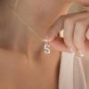 imageTurandoss Dainty Gold Initial Necklaces for Women Jewelry Gifts  Personalized Layered Initial Letter Necklaces for Her Trendy Dainty Gold Chunky Pendant Choker Chain Necklace Jewelry Gifts for WomenSilver