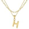 imageTurandoss Dainty Gold Initial Necklaces for Women Jewelry Gifts  Personalized Layered Initial Letter Necklaces for Her Trendy Dainty Gold Chunky Pendant Choker Chain Necklace Jewelry Gifts for WomenGold