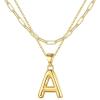 imageTurandoss Dainty Gold Initial Necklaces for Women Jewelry Gifts  Personalized Layered Initial Letter Necklaces for Her Trendy Dainty Gold Chunky Pendant Choker Chain Necklace Jewelry Gifts for WomenGold