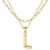 imageTurandoss Dainty Gold Initial Necklaces for Women Jewelry Gifts  Personalized Layered Initial Letter Necklaces for Her Trendy Dainty Gold Chunky Pendant Choker Chain Necklace Jewelry Gifts for WomenGold