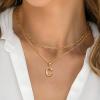 imageTurandoss Dainty Gold Initial Necklaces for Women Jewelry Gifts  Personalized Layered Initial Letter Necklaces for Her Trendy Dainty Gold Chunky Pendant Choker Chain Necklace Jewelry Gifts for WomenGold