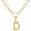 imageTurandoss Dainty Gold Initial Necklaces for Women Jewelry Gifts  Personalized Layered Initial Letter Necklaces for Her Trendy Dainty Gold Chunky Pendant Choker Chain Necklace Jewelry Gifts for WomenGold